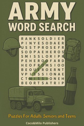 Army Word Search Puzzle Book front
