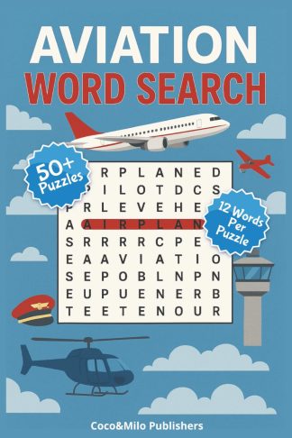 Aviation and Airplane Word Search Puzzle Book front