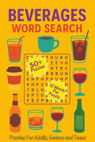 Beverages, Beer & Drinks Word Search Puzzle Book front