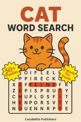 Cat Word Search Puzzle Book front