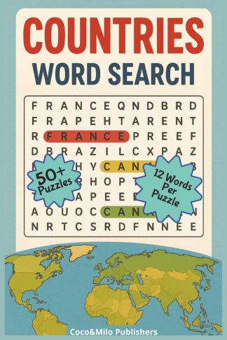 Countries Word Search Puzzle Book front