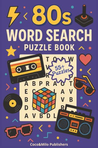 1980s Word Search Puzzle Book front