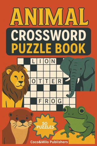 Animal Crossword Puzzle Book front
