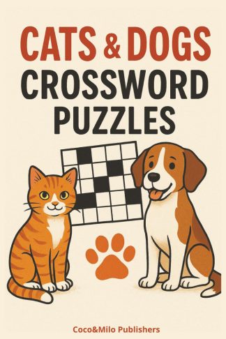 Cats & Dogs Crossword Puzzle Book front