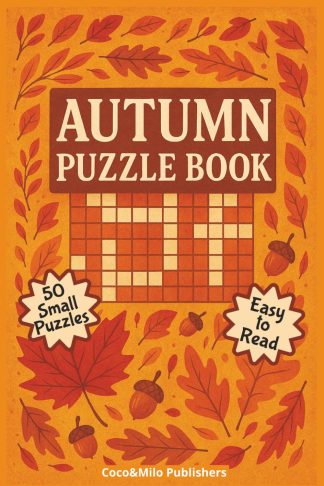 Autumn Crossword Puzzle Book front
