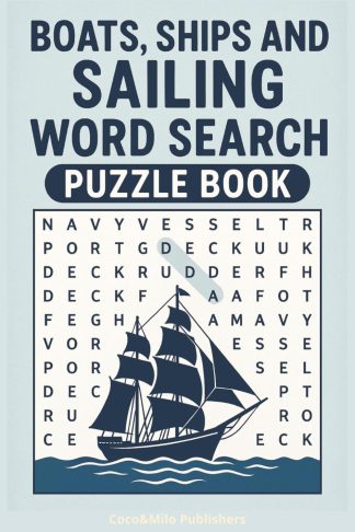 Boat Word Search Puzzle Book front