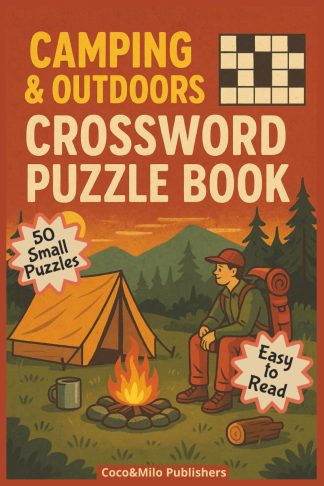Camping Crossword Puzzle Book front