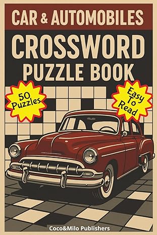 Cars Crossword Puzzle Book front