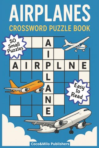 Airplane Crossword Puzzle Book front