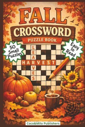 Fall Crossword Puzzle Book Front