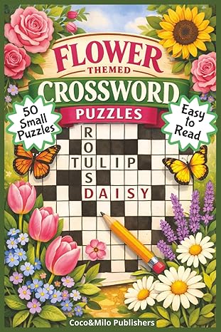 Flowers Crossword Puzzle Book front